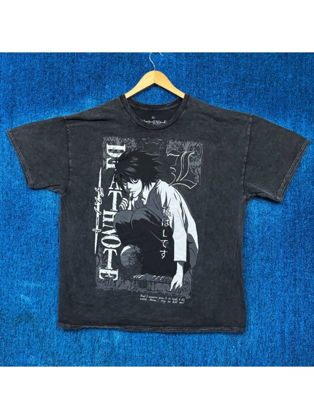 Detective L Lawliet Kiras Rival Oversized Death Note Tee XL